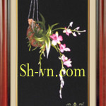 牡丹花刺绣=兰手工刺绣　74＝SHVN 1074 - 60cm x 80cm (2)